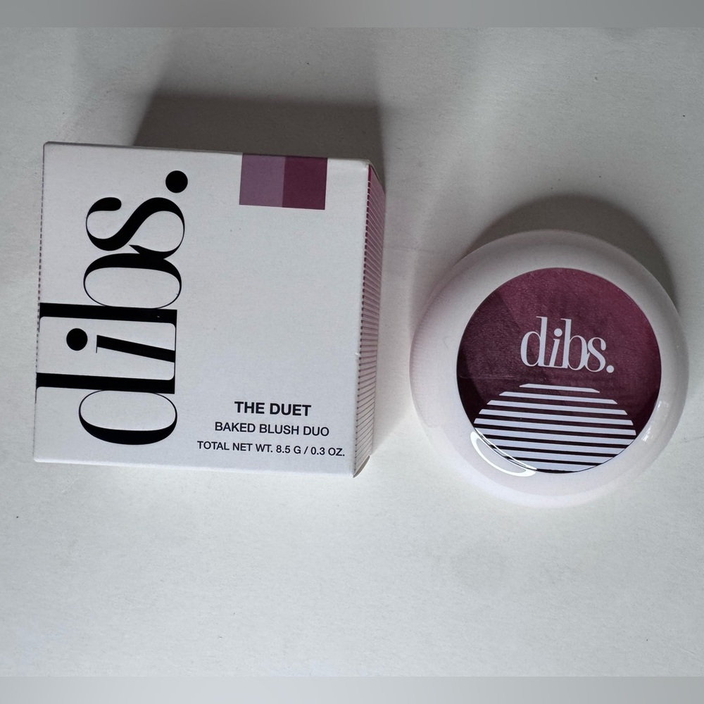 DIBS Beauty The DUET Baked Blush Duo Pink Shimmer 8.5g NIB